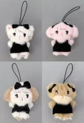 【中古】キーホルダー 全4種セット BLACK RIBBON マスコット 「mikko characters」
