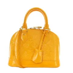 ルイヴィトン LOUIS VUITTON M91697 アルマBB ヴェルニ / ショルダーバッグ 2WAY 黄色 保存袋付