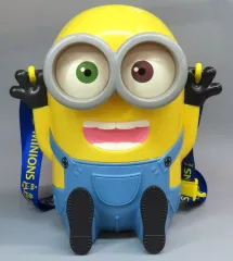 【中古】食器 ボブ(正面/両手上げ/紐ネイビー) ポップコーンバケツ 「ミニオンズ」 ユニバーサル・スタジオ・ジャパン限定