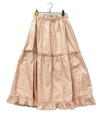 美品 エルメス フレアスカート 英国風刺繍入り 26SS ティアード コットンツイル紐 Embroidered skirt H6E0328DV レディース SIZE 38 (M) HERMESのサムネイル