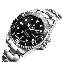 ダイバーズ メンズ腕時計 自動巻き ブラック 42mm ステンレス 夜光 