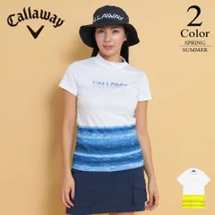 【セール/40％OFF】キャロウェイ ゴルフウェア  半袖モックネックシャツ〔-3℃裏クール〕 c25134214 【M/L寸：レディース】キャロウェイ ゴルフ Callaway   シャツ レディース【春夏新作】【メール便】