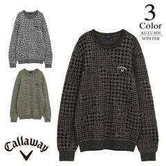 キャロウェイ】2023モデル チェック ジャカード ヘアリーニット サイズ