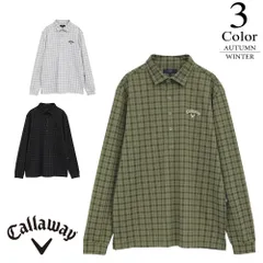 【セール/40％OFF】キャロウェイ ゴルフウェア チェックジャカード長袖シャツ c25233108 【M/L/LL/3L寸：メンズ】Callaway キャロウエイ ゴルフウエア シャツ メンズ【秋冬】【メール便】