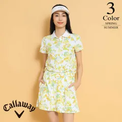 【セール/40％OFF】キャロウェイ ゴルフウェア フラワープリント半袖ポロワンピース c25129201 【S/M/L/LL寸：レディース】Callaway キャロウエイ ゴルフウエア シャツ レディース【春夏】【メール便】
