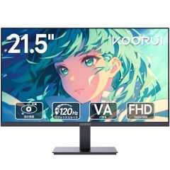 KOORUI 모니터 21.5 인치 pc 모니터 120Hz 풀 hd 액정 디스플레이 VA 패널 비 광택 아이 케어 블루 라이트 경감 / 기울기 조정 / HDMI + VGA 포트 / VESA 마운트 대응 E2212HY