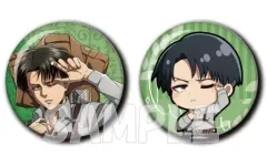 【中古】バッジ・ピンズ リヴァイ(ひなたぼっこver.) 缶バッジセット(2個組) 「進撃の巨人」