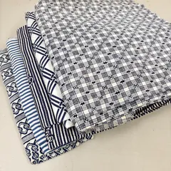 綿浴衣 5着 浴衣まとめ売り リメイク材料 m-1294