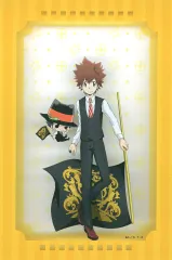 【中古】アクリルスタンド・アクリルパネル 沢田綱吉＆リボーン アクリルブロック 「くじメイト 家庭教師ヒットマンREBORN! part.3」 A-1賞