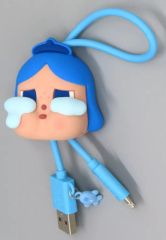 【中古】アダプター・コード・ケーブル・充電器 PEACOCK BLUE 「POPMART CRYBABY Encounter Yourself シリーズ ライトニングケーブル」