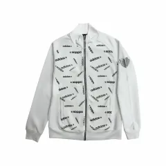 アディダス 00s レディース ウィメンズ 白 マルチ ロゴ ジャージ ジャケット L