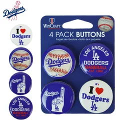 ロサンゼルス ドジャース 公式グッズ定形外郵便対応可WINCRAFT ロサンゼルス・ドジャース 4パック ボタンバッジLOS ANGELES DODGERS 4 PACK BUTTON SET4個セット 缶バッチ チームロゴギフト ブルー ホワイト 大谷翔平