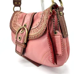 【希少品】 coach soho y2k handbag shoulder studs belt leather ping unisex コーチ ソーホー ハンドバッグ ピンク