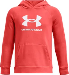 アンダーアーマー UNDER ARMOUR ライバルフリース ビッグロゴ FD アンダーアーマー パーカー スウェット 上着 スポーツ 運動 部活 試合 練習 あんだーあーまー  1379791 690 VENOMRED/WHITE