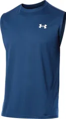 アンダーアーマー UNDER ARMOUR UA テック スリーブレス シャツ メンズ タンクトップ ノースリーブ 袖なし トップス 吸汗速乾 トレーニング 抗菌防臭 無地 シンプル 運動 ジム  1367452 408 ACADEMY/WHITE