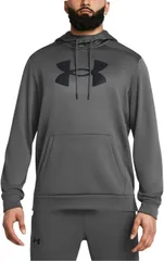 アンダーアーマー UNDER ARMOUR フリース ビッグロゴ フーディー メンズ パーカー トップス スポーツウェア 裏起毛 軽量 ストレッチ 通気性 ウェア あんだーあーまー  1379743 025 CASTLEROCK/BLACK