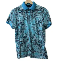 ETRO(エトロ) 半袖ポロシャツ サイズM レディース - ライトブルー×黒×白