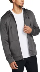 アンダーアーマー UNDER ARMOUR UAアーマーフリース フルジップ フーディー メンズ パーカー アウター 速乾 軽量 裏起毛 トレーニング 運動 通気性 普段着 冬 ストレッチ シンプル  1373357 025 CASTLEROCK/BLACK