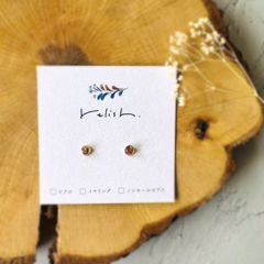 [Restock] Tiny Strawberry Quartz Kintsugi Earrings (Non-pierced earrings) Small, Simple Pink Gold Natural Stone Gift Present Birthday Mother's Day Valentine's Day Christmas