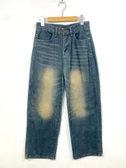 YOLO ヨロ ユニセックス ジーンズ ヴィンテージストレートウォッシュ デニムパンツ sizeM/青 ■■ メンズ
