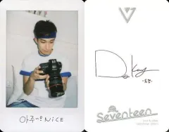 【中古】コレクションカード(男性) SEVENTEEN/DK(ドギョム)/座り・両手カメラ/CD「Love ＆ Letter repackage album」封入特典トレカ
