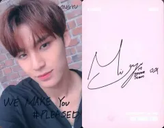 【中古】コレクションカード(男性) SEVENTEEN/MINGYU(ミンギュ)/「#PLEASED」・裏面ピンク/CD「JAPAN 1ST MINI ALBUM WE MAKE YOU」(初回限定盤A)特典フォトカード