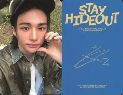 【中古】コレクションカード(男性) Stray Kids/ヒョンジン(Hyunjin)/裏面青・印刷サイン入り/「Stray Kids Official Fanclub STAY 4th Generation STAY HIDEOUT」Kit封入フォトカード