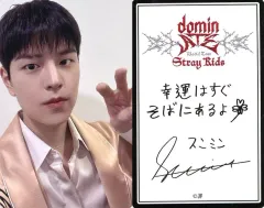 【中古】コレクションカード(男性) Stray Kids/スンミン(Seungmin)/裏面白・印刷サイン・メッセージ入り/「Stray Kids World Tour ＜dominATE JAPAN＞」グッズ購入者特典ランダムフォトカード