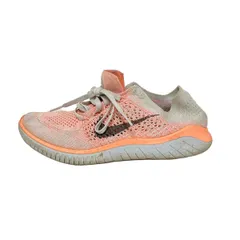 NIKE(ナイキ) サンダル 23.5 レディース WMNS FREE RN FLYKNIT 942839-800 オレンジ×ライトグレー