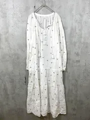 B.C STOCK SIMPLICITE シンプリシテェ フラワー刺繍 ワンピース 白 ■■ レディース