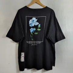 LEGENDA レジェンダ 半袖 Tシャツ 仲村宗悟 コラボ 定番 両面 ROSE 薔薇 刺繍 ブラック C960のサムネイル
