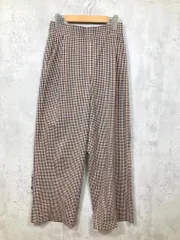 BEAUTY & YOUTH ビューティ&ユース ユナイテッドアローズ チェックタックワイド パンツ sizeL/ベージュ ■■ レディース