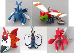 【中古】キーホルダー 全5種セット 「ポケットモンスター フィギュアチャーム むしのさざめき」 ポケモンセンター限定