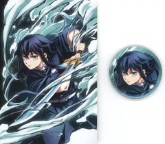 【中古】グッズセット 時透無一郎 缶バッジ＆ポストカードセット 「鬼滅の刃 全集中展 刀鍛冶の里編・柱稽古編」