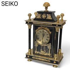 SEIKOセイコーQW427M置時計クォーツ豪華絢爛 宮殿造り 回転振子 中古品