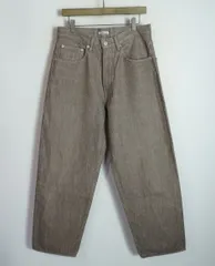 美品23AW AURALEE オーラリー HARDTWIST BROWN DENIM WIDE PANTS デニム パンツ ジーンズ サイズ30 A23AP03MD ブラウン 茶 1679Q♪