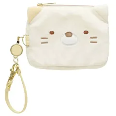 【中古】財布・パスケース ネコ ぬいぐるみリール付パスケース 「すみっコぐらし」