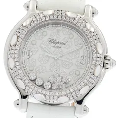 ショパール Chopard 27/8943 ハッピー スノーフレーク ダイヤベゼル クォーツ レディース 美品 箱付き_950405のサムネイル