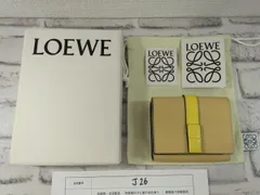LOEWE ロエベ トライフォールドウォレット バター ペールレモン 黄色 イエロー 三つ折り財布 【J26】