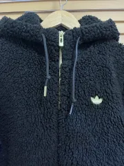 アディダス レディース ブラック ブークレファー ジップアップ アウター Sサイズ