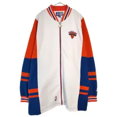 90年代 STARTER スターター NBA ニューヨーク・ニックス トラックジャケット プロチーム バスケ ホワイト(メンズ XXL)中古 古着 X6798のサムネイル