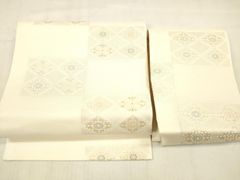大塚呉服店×うさぎ小町コラボペルシャ紋半幅帯 コーラルシュガー