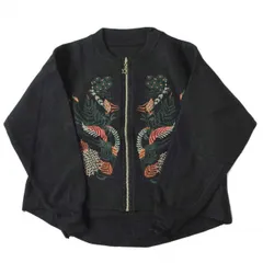 新品 no brand 刺繍デザイン ジップアップニットジャケットのサムネイル