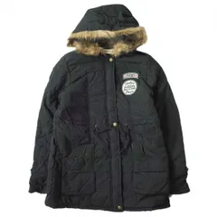 新品 no brand ノーブランド ファー付き フーデッドコート M ブラック 裏ボア アウター h067