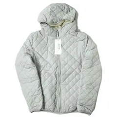 新品 no brand ノーブランド 裏ボア キルティングフードジャケット L グレー 裏フリース パーカー アウター h112