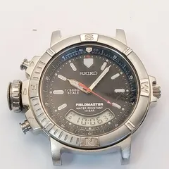 【稼働 良品】0331-5 SEIKO FIELDMASTER セイコー フィールドマスター H801-6040 メンズ腕時計 マップメーター クォーツ フェイス アナデジのサムネイル