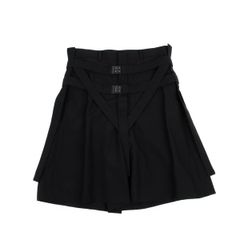 コムデギャルソン/ウールハーネス付きワイドショートパンツ/黒/Sサイズ コムデギャルソンCOMME des GARCONS ウールハーネス付きワイドショート