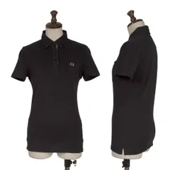 フレッドペリーFRED PERRY ワンポイントロゴ刺繍半袖ポロシャツ 黒S