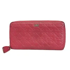 Anya Hindmarch(アニヤハインドマーチ) 長財布 - ピンク 型押し加工/リボン レザーのサムネイル