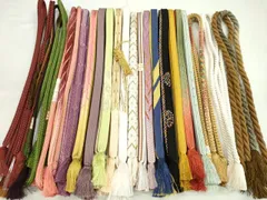 平和屋着物●和装小物　帯締め20本セット　高麗組　大和組　丸組　礼装用　亀房付き　金糸　未使用あり　逸品　CABD8687ju